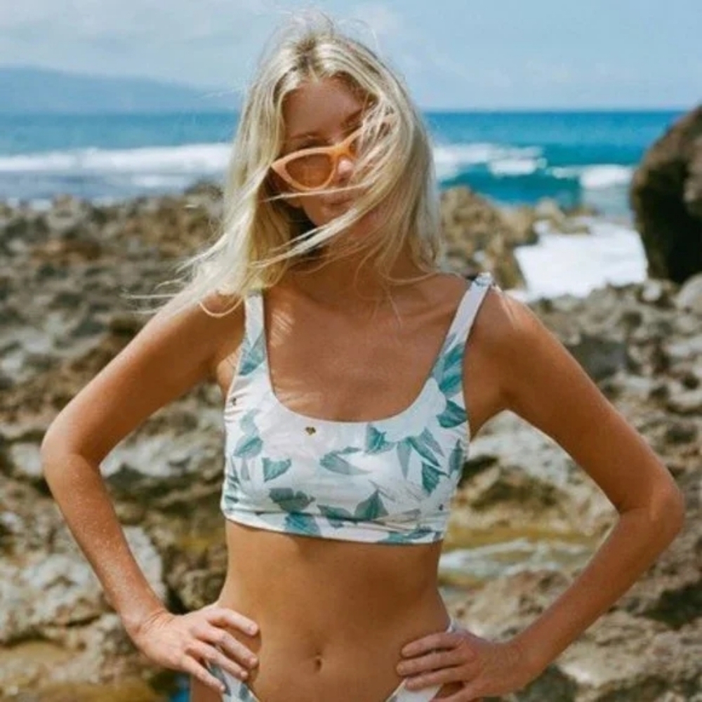 Billabong x The Salty Blonde Sandy Babe Long Tank Bikini Top Size XL